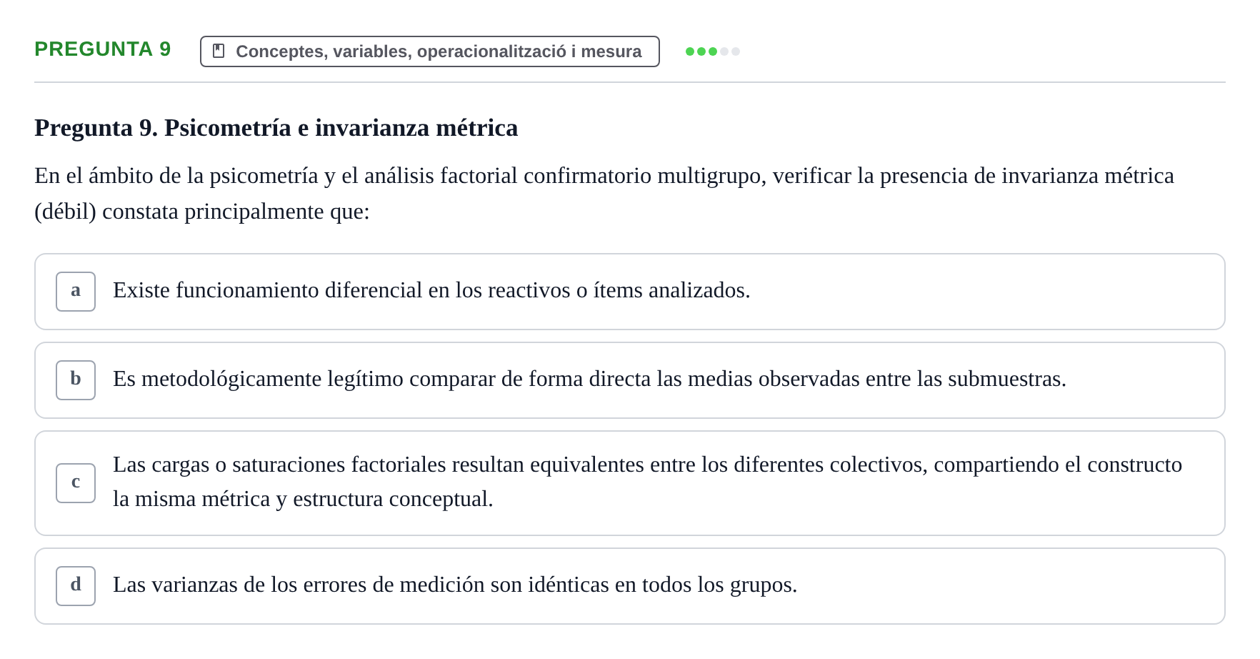 Enunciado: Pregunta 9