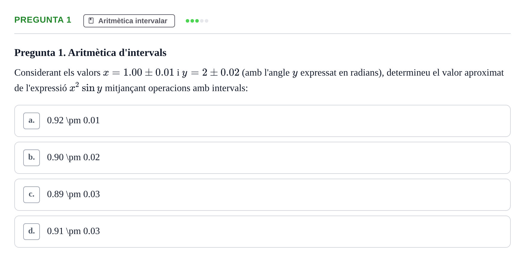 Enunciado: Pregunta 1 · Matemáticas II UB 2021