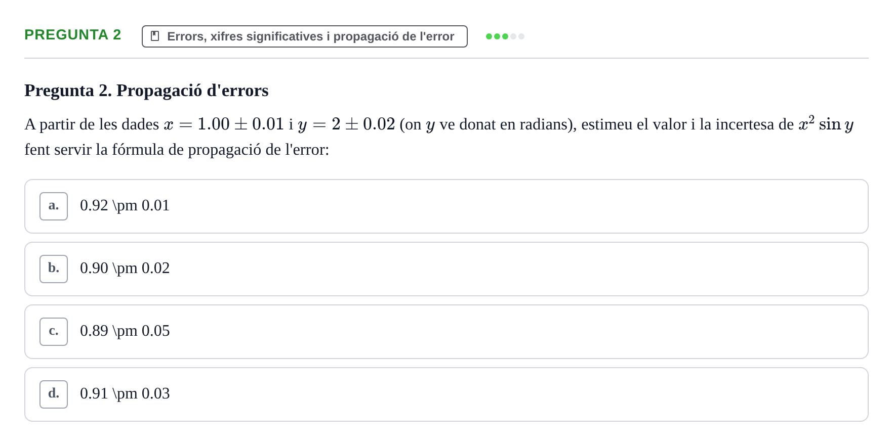 Enunciado: Pregunta 2 · Matemáticas II UB 2021