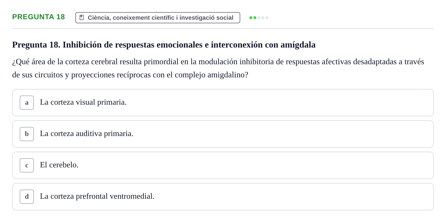Enunciado: Pregunta 18