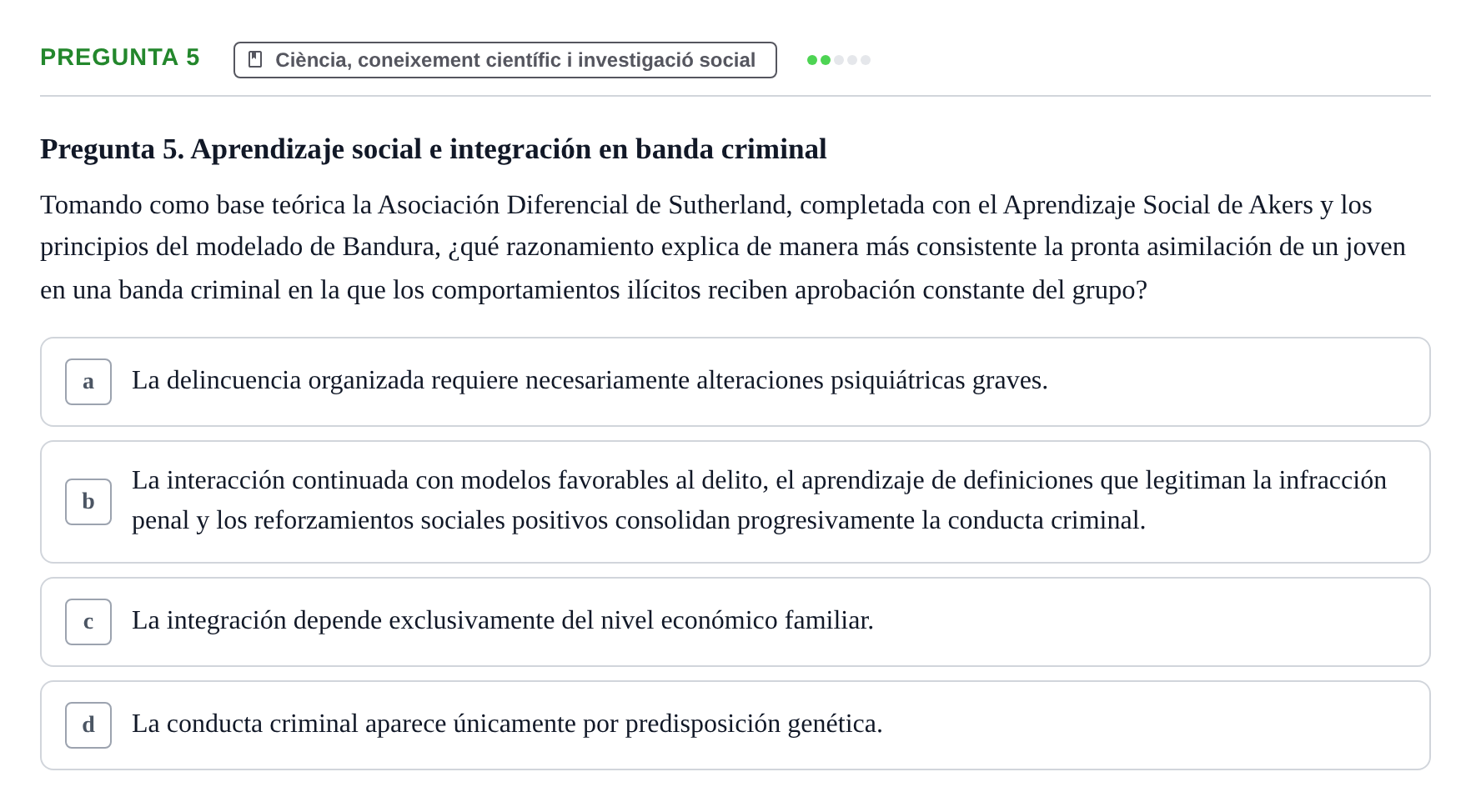 Enunciado: Pregunta 5