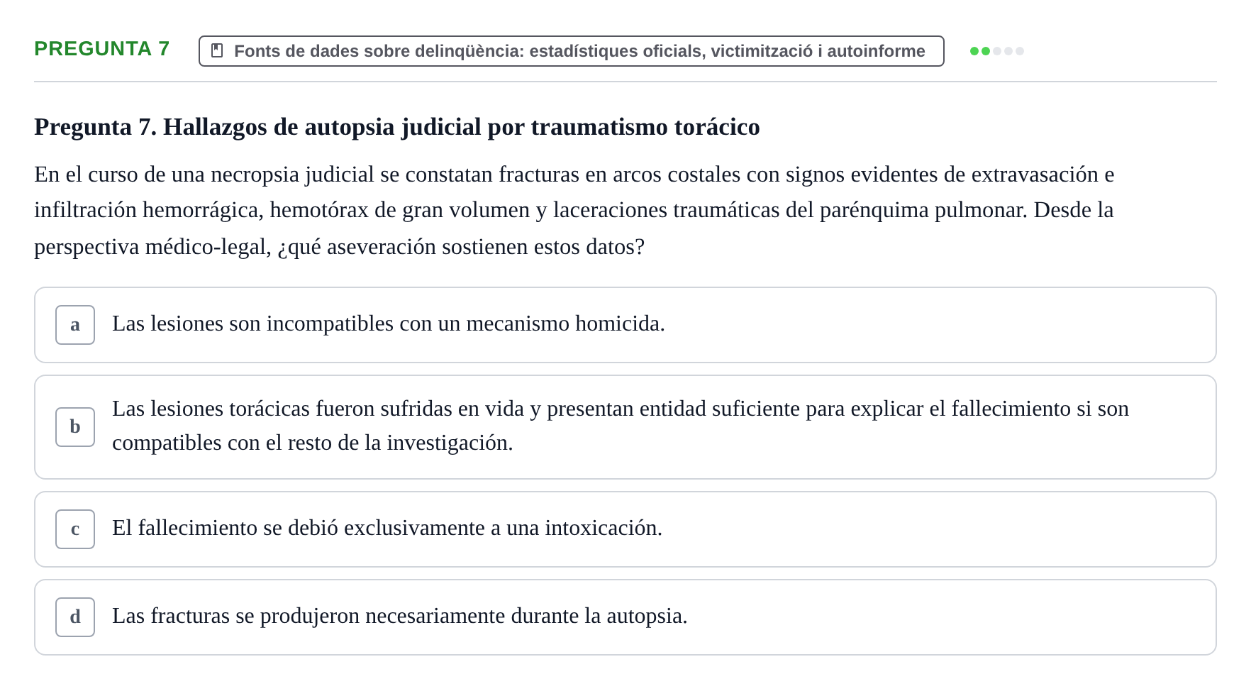 Enunciado: Pregunta 7