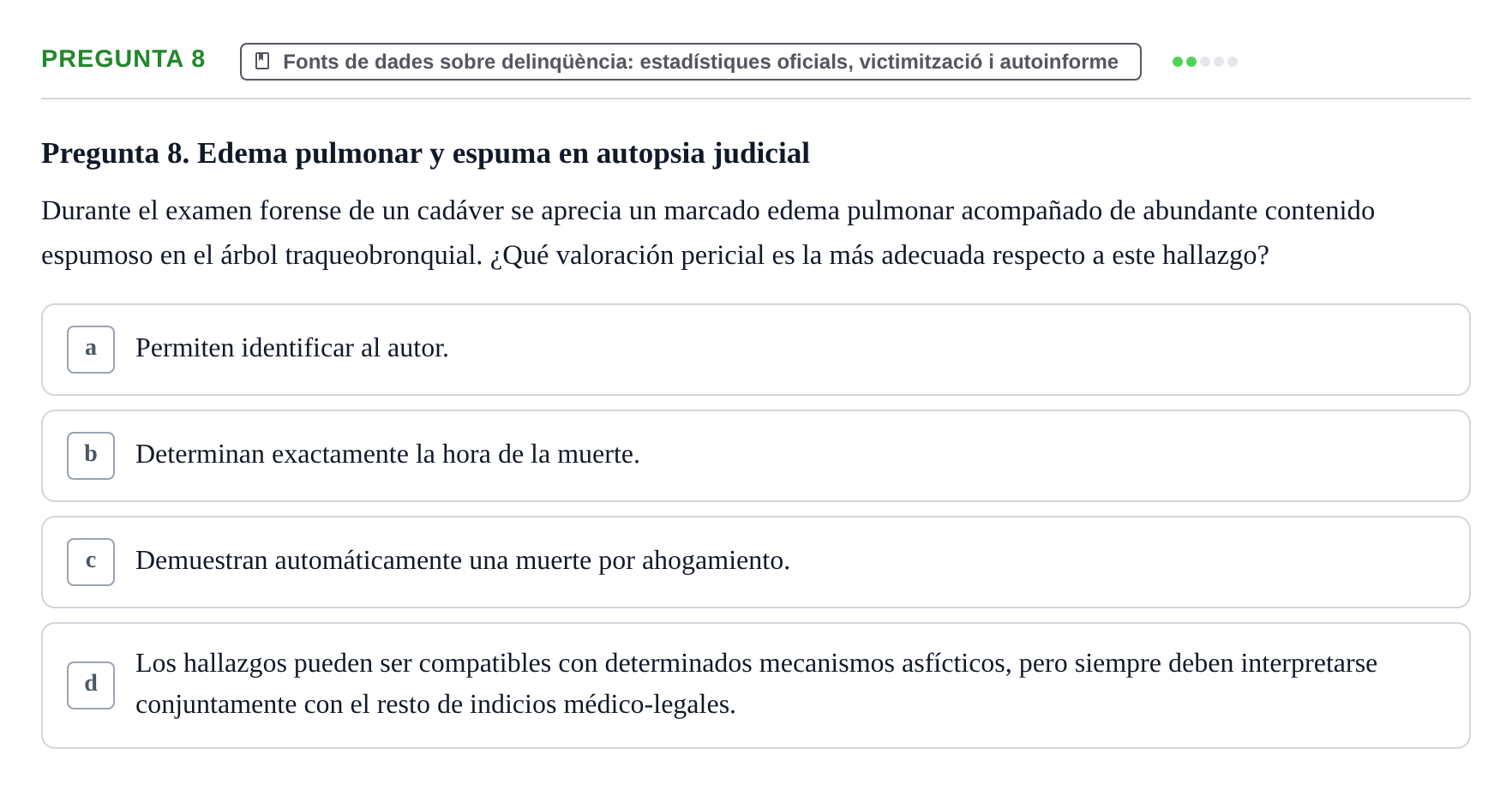 Enunciado: Pregunta 8