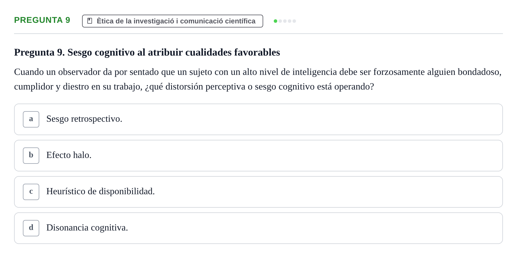 Enunciado: Pregunta 9