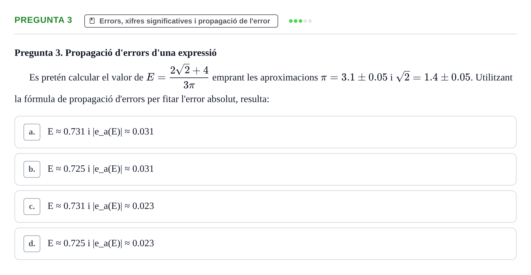 Enunciado: Pregunta 3 · Matemáticas II UB 2021
