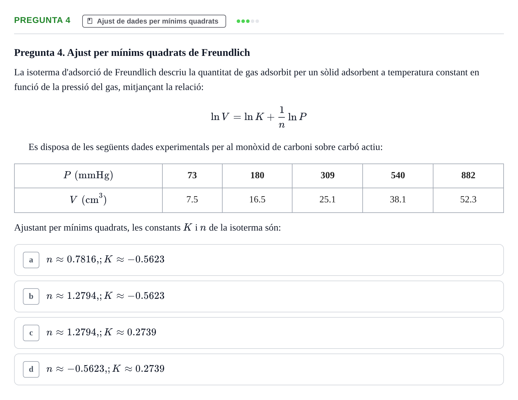 Enunciado: Pregunta 4 · Matemáticas II UB 2021