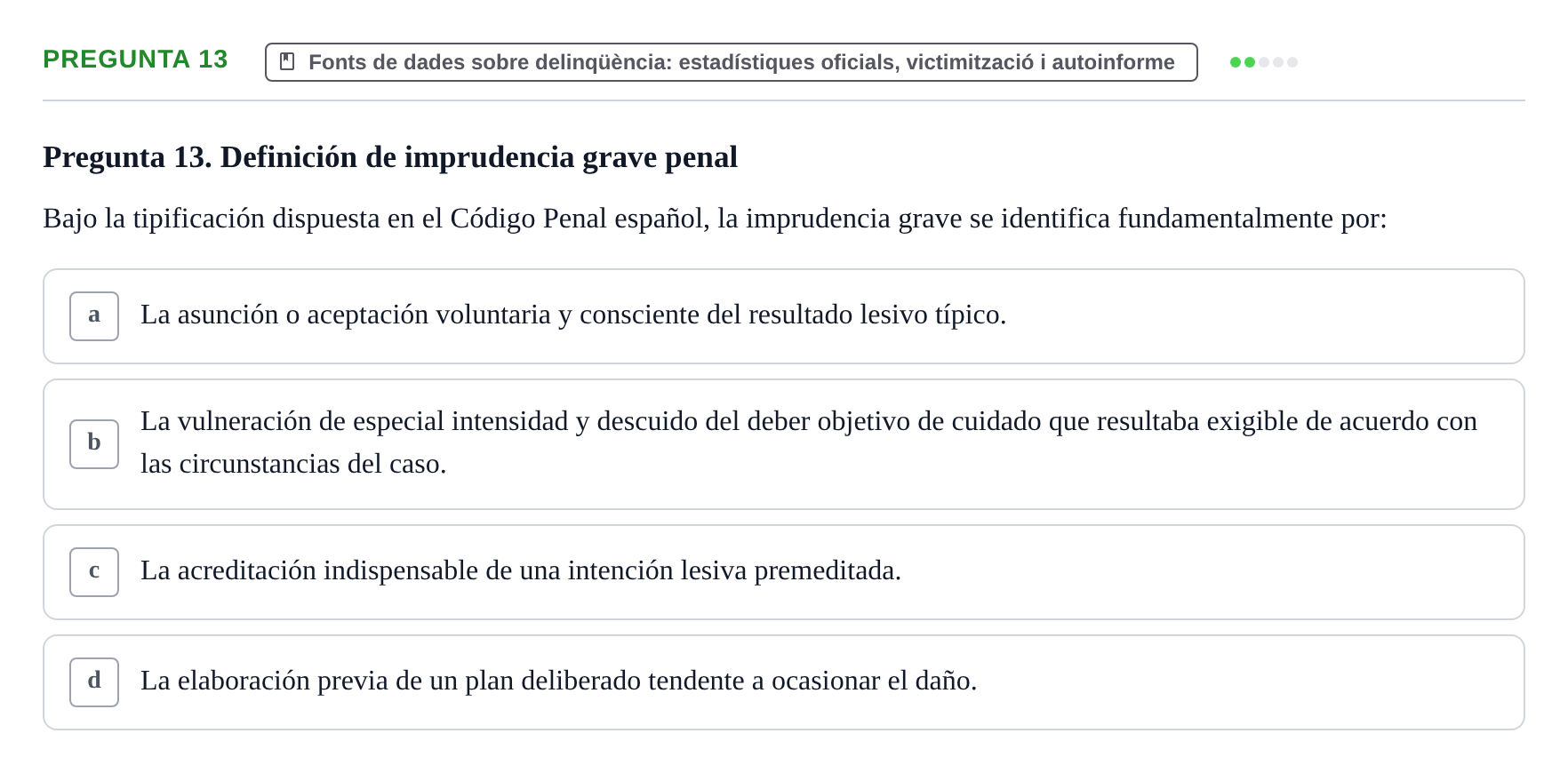 Enunciado: Pregunta 13