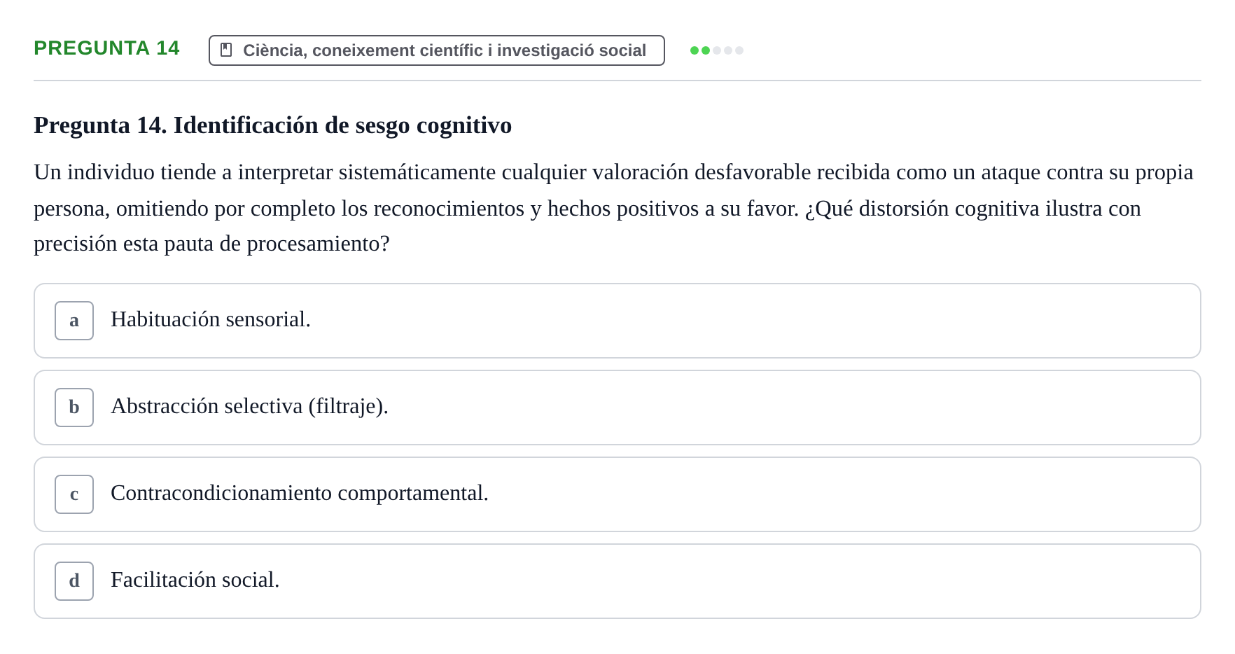 Enunciado: Pregunta 14