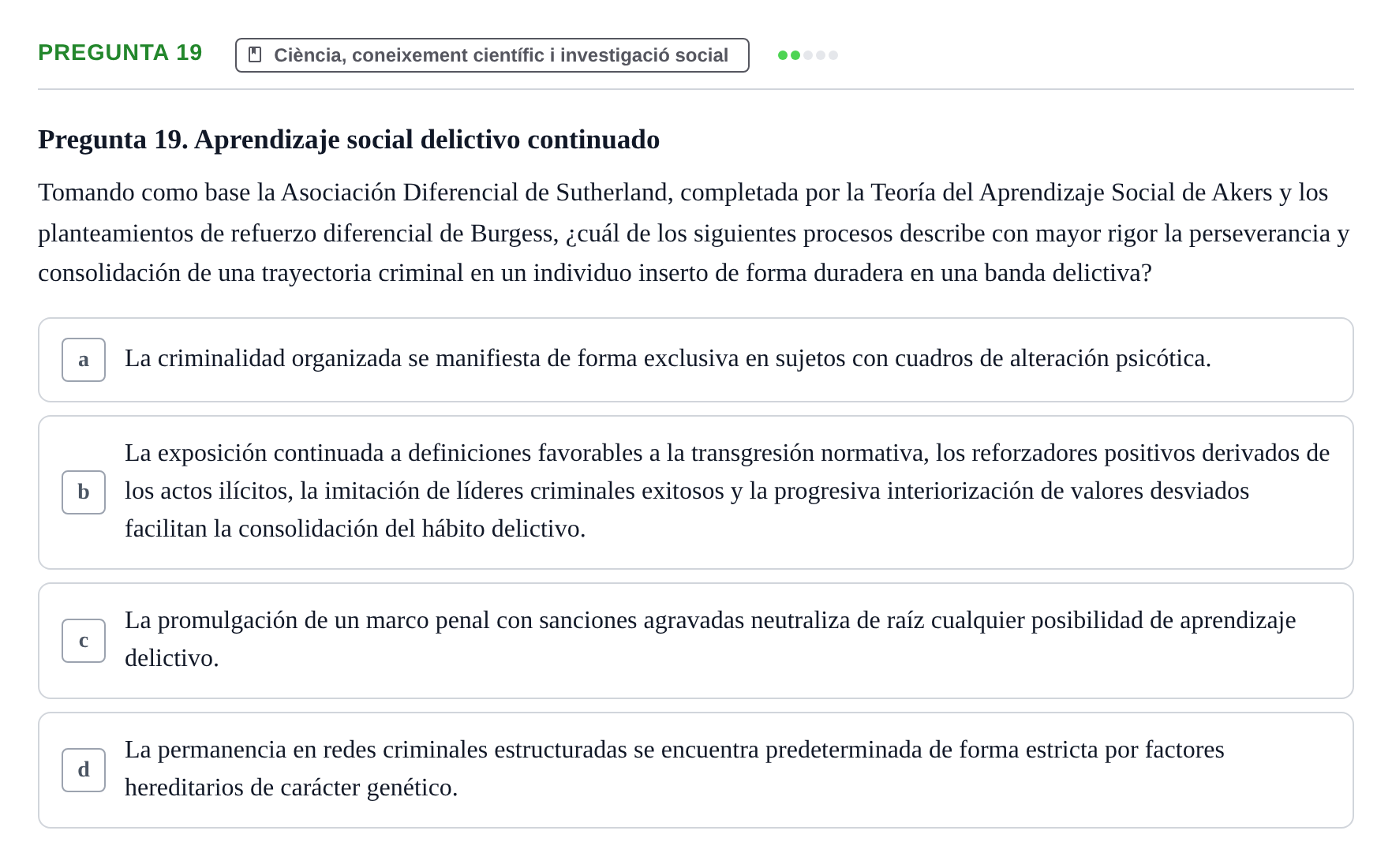 Enunciado: Pregunta 19