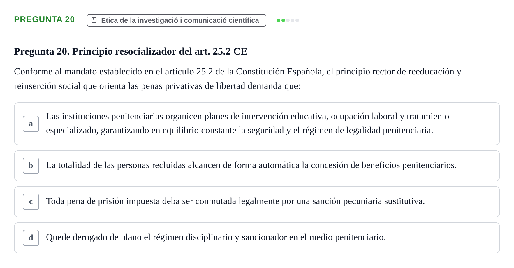 Enunciado: Pregunta 20