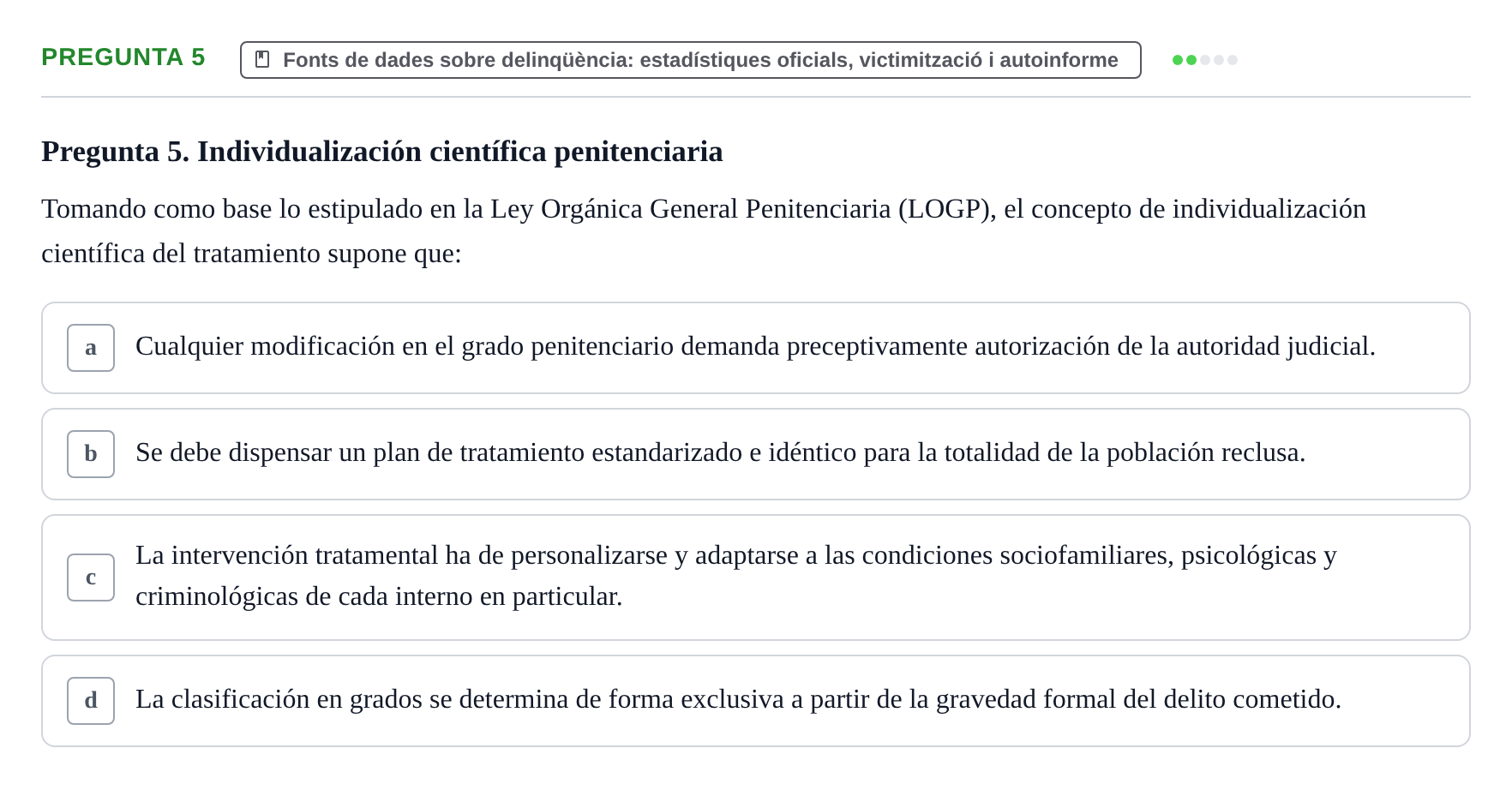 Enunciado: Pregunta 5
