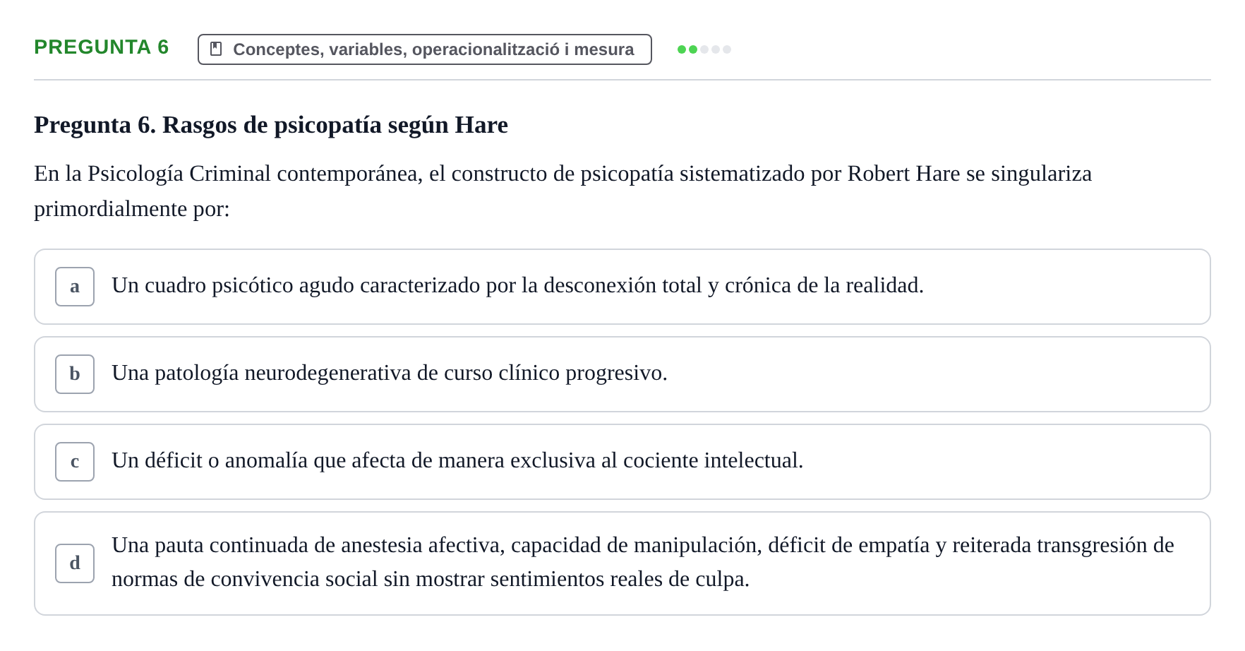 Enunciado: Pregunta 6