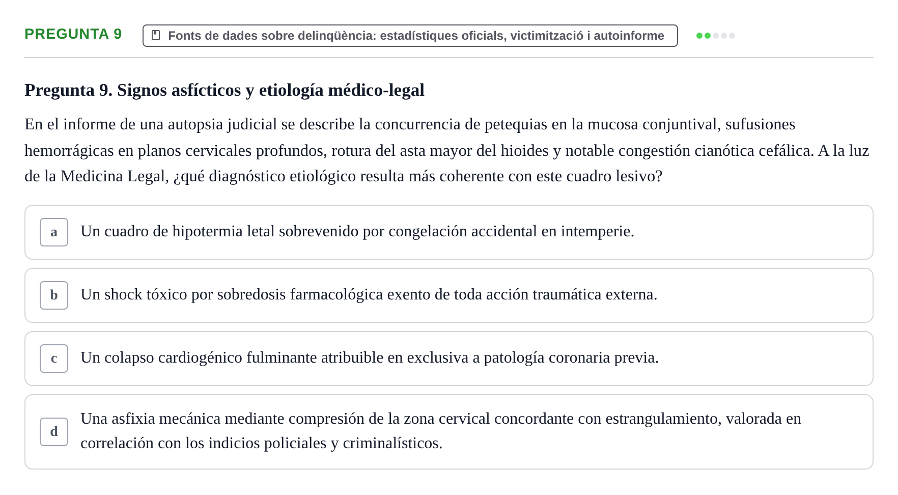 Enunciado: Pregunta 9
