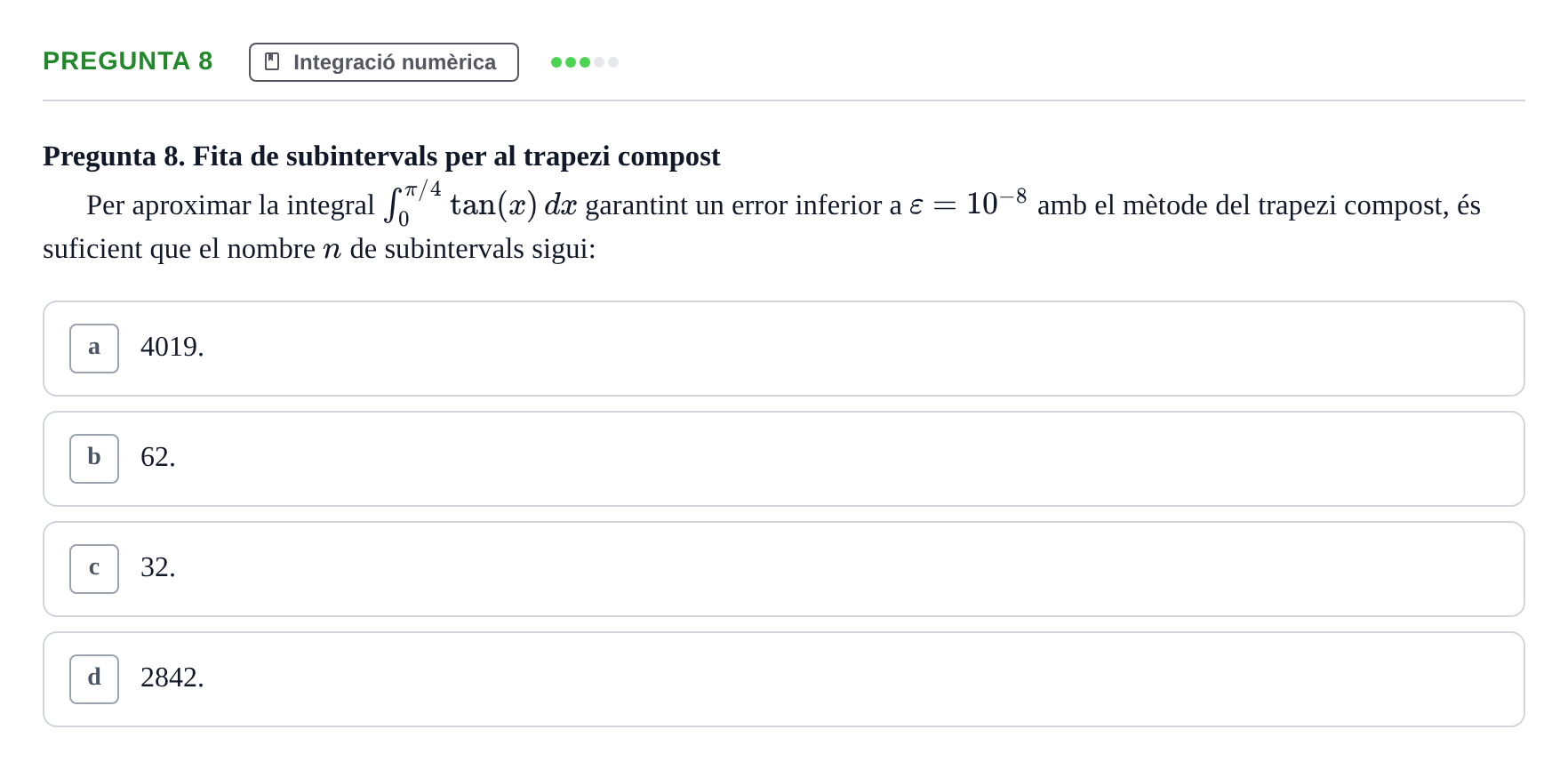 Enunciado: Pregunta 8 · Matemáticas II UB 2021
