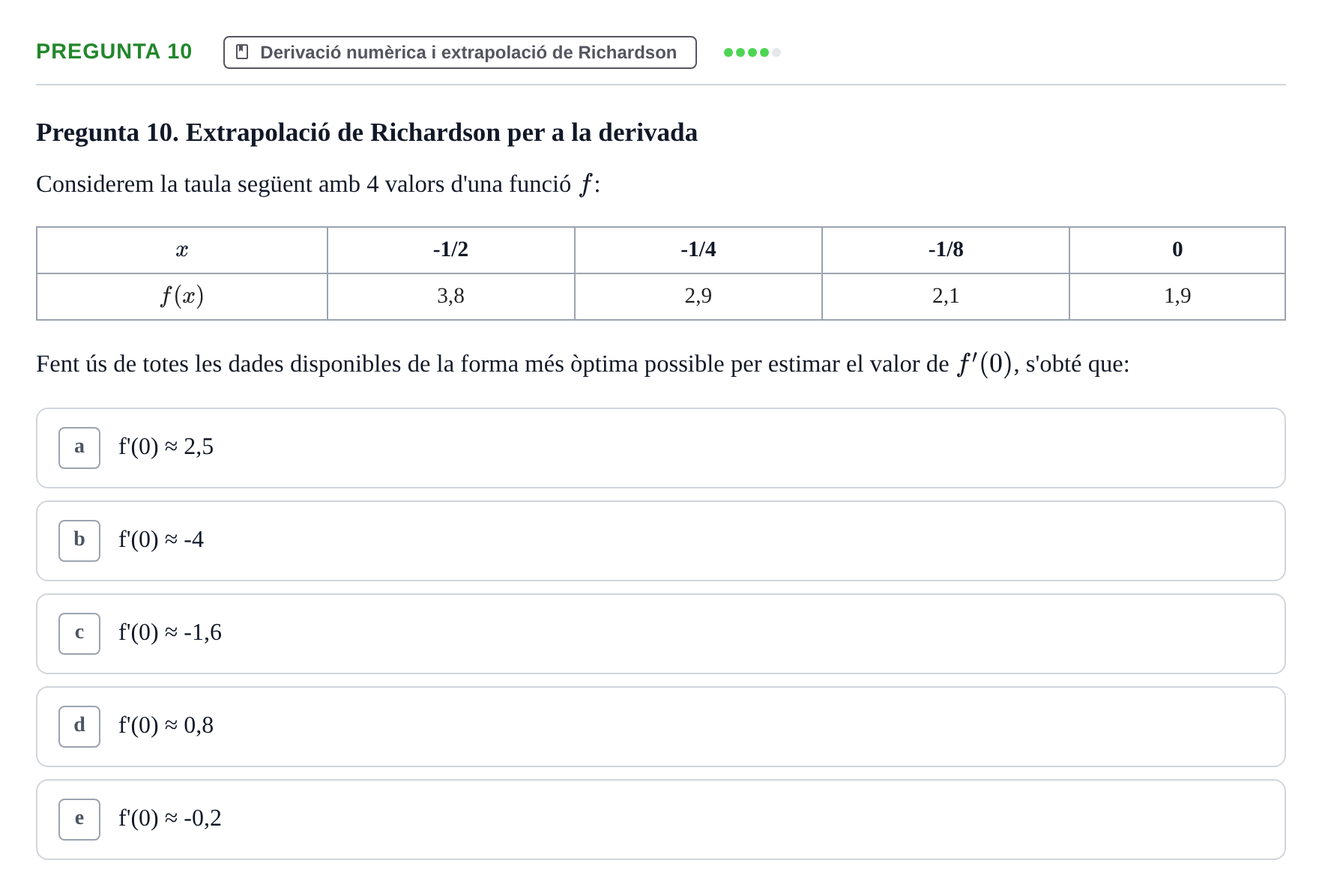 Enunciado: Pregunta 10 · Matemáticas II UB 2023