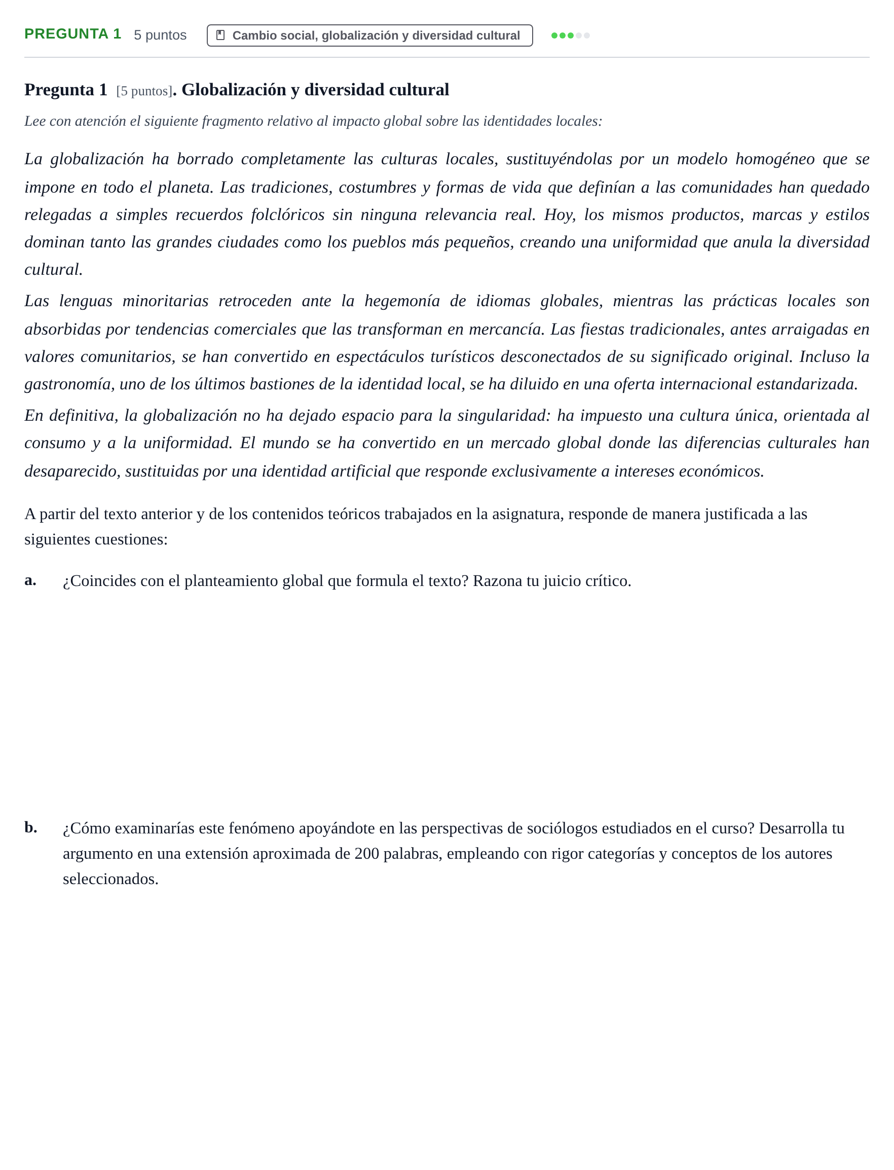 Enunciado: Pregunta 1 · Introducción a la Sociología UOC 2026