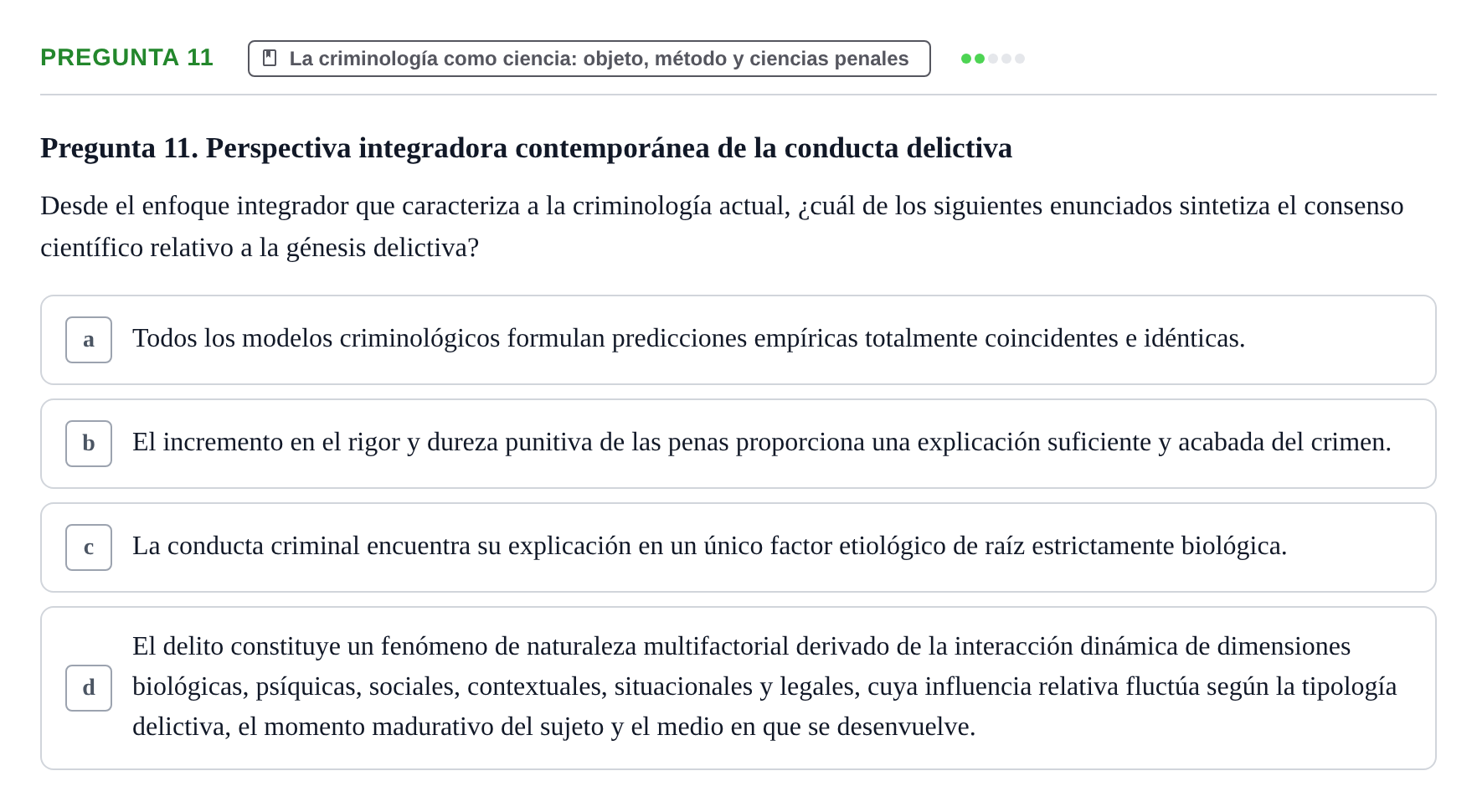 Enunciado: Pregunta 11