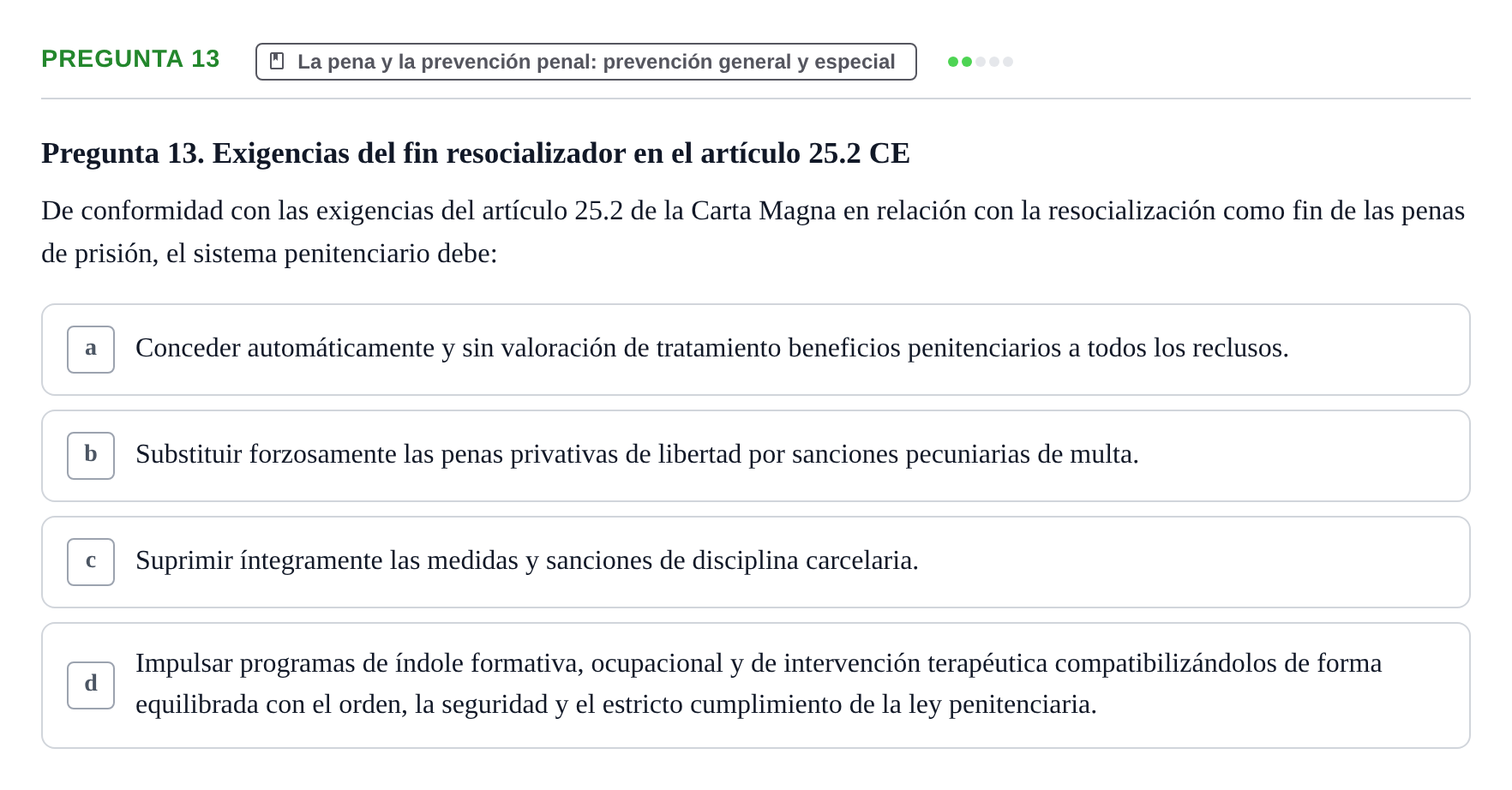 Enunciado: Pregunta 13