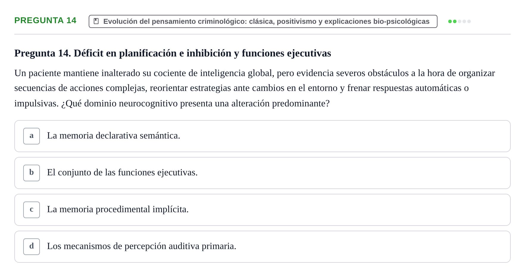 Enunciado: Pregunta 14