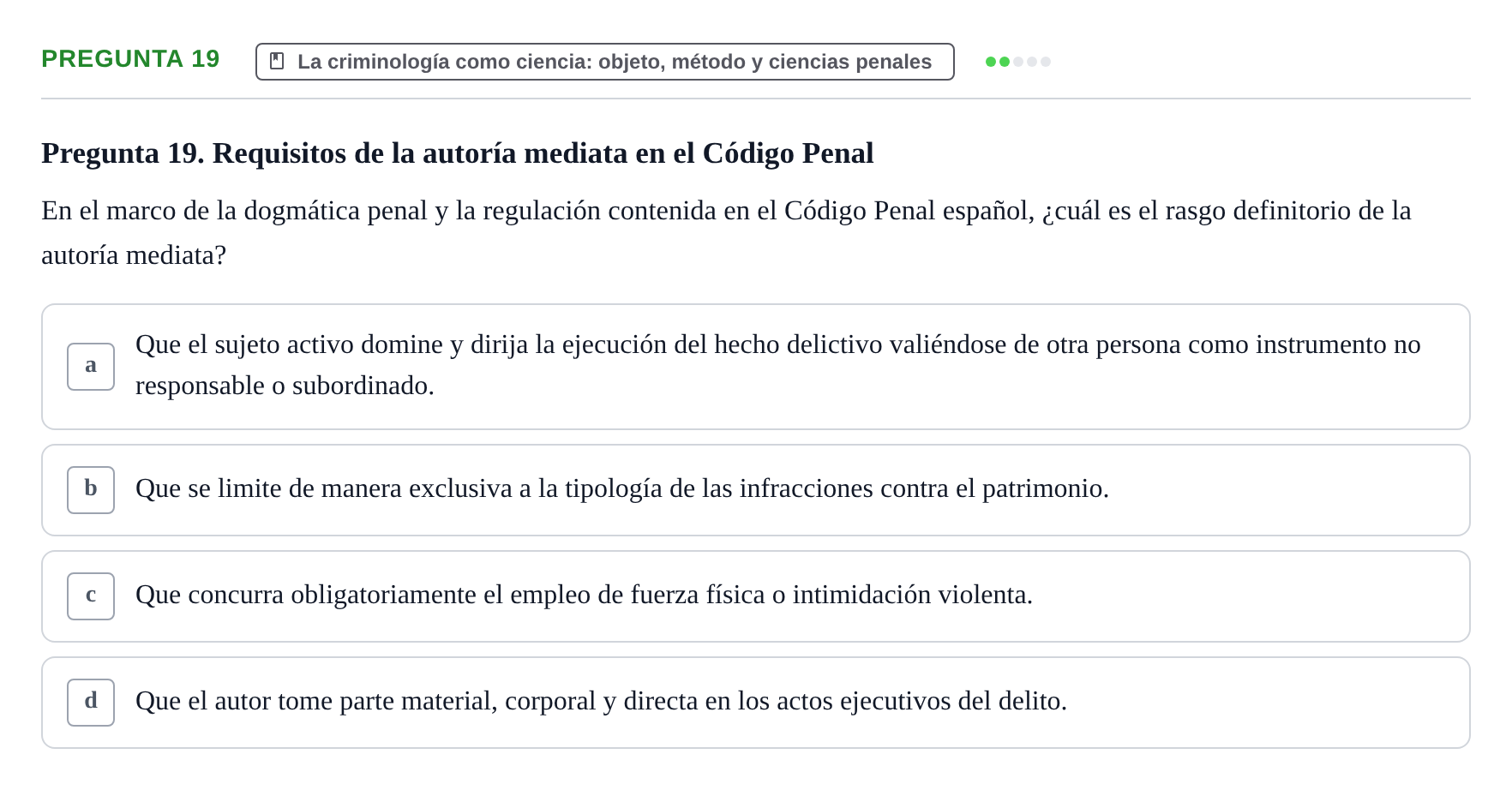 Enunciado: Pregunta 19