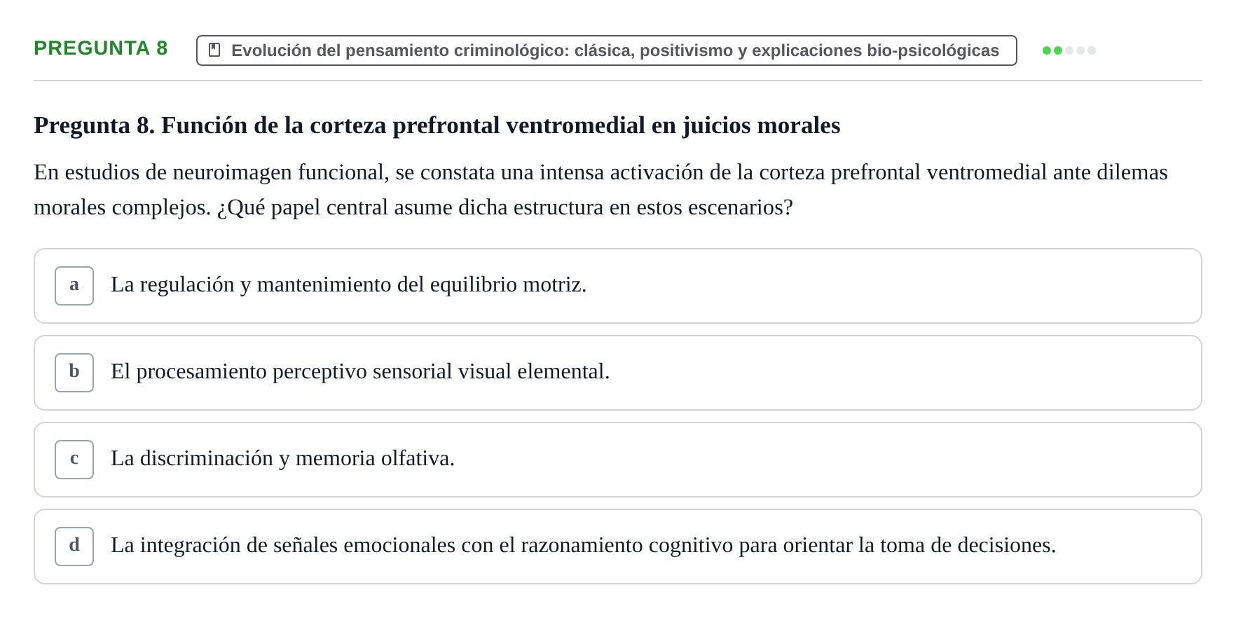 Enunciado: Pregunta 8