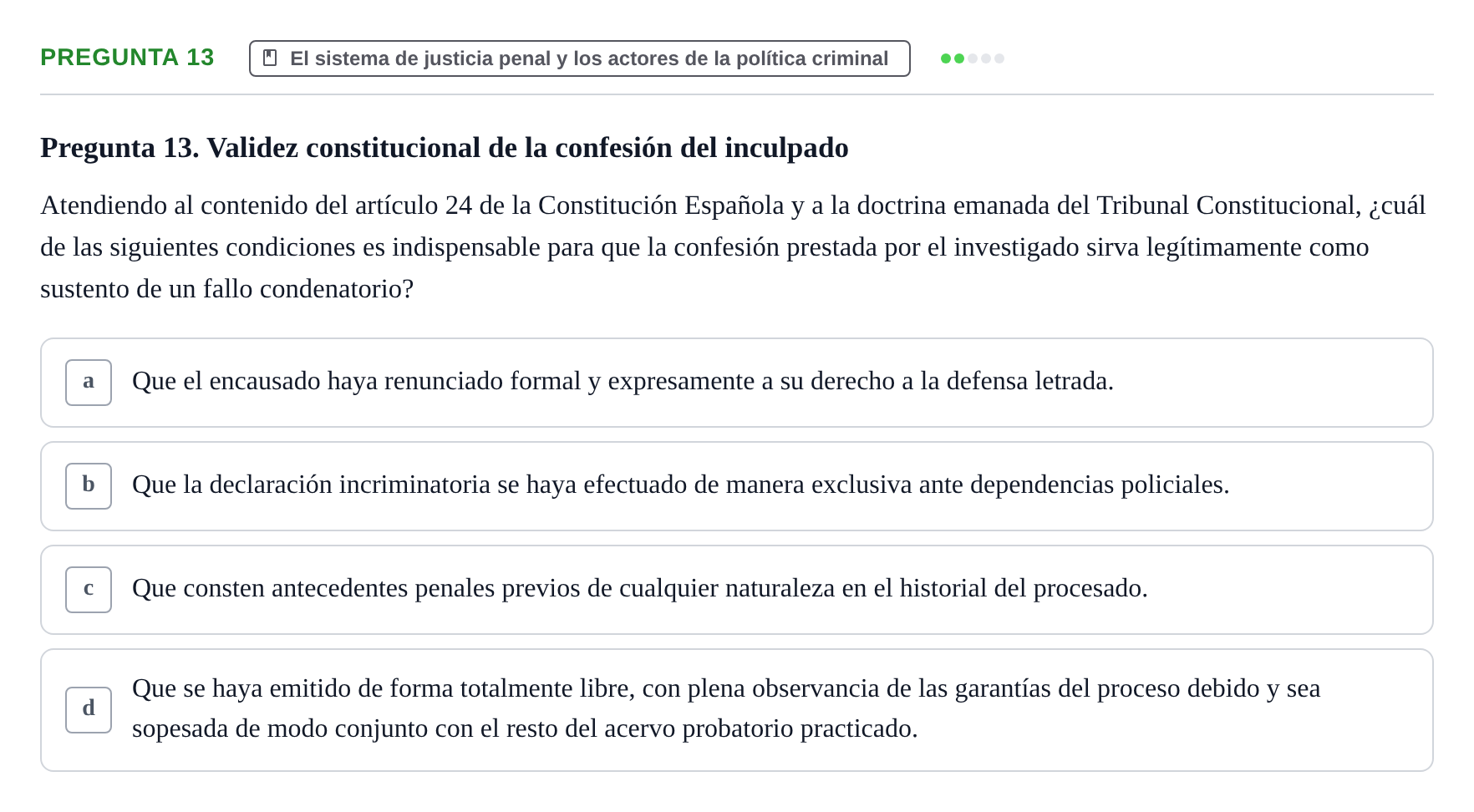 Enunciado: Pregunta 13