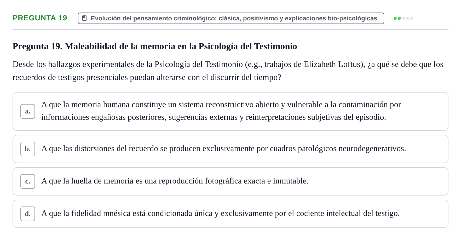 Enunciado: Pregunta 19