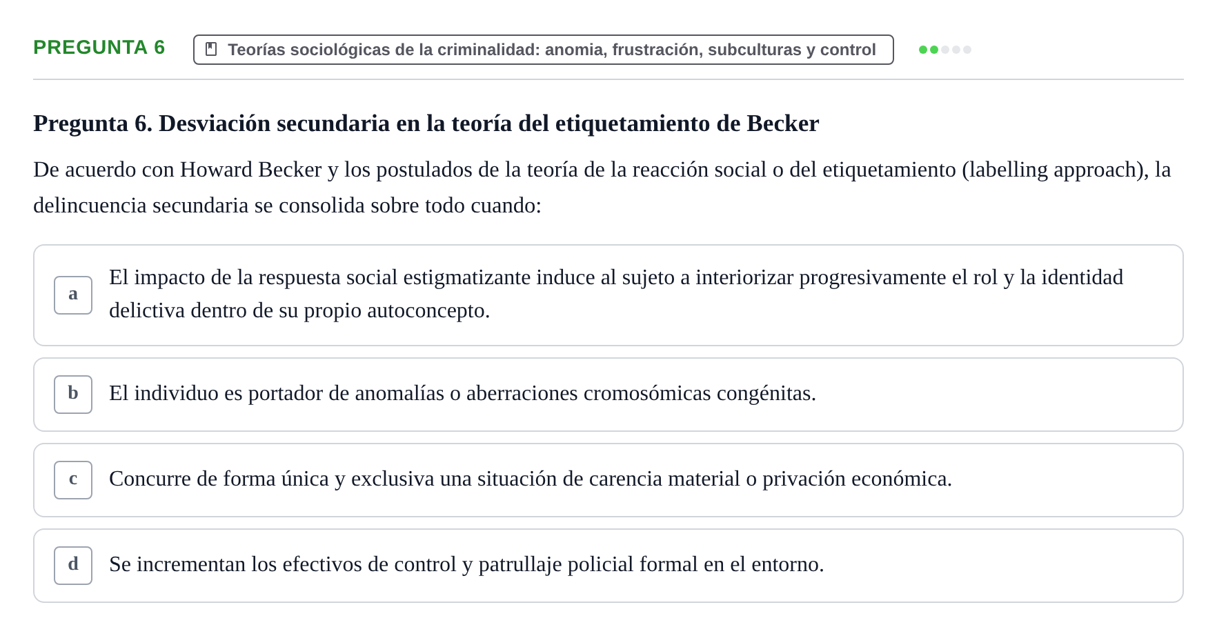 Enunciado: Pregunta 6