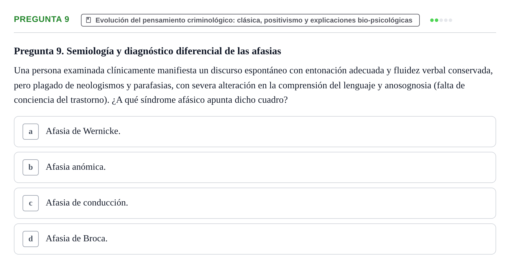 Enunciado: Pregunta 9