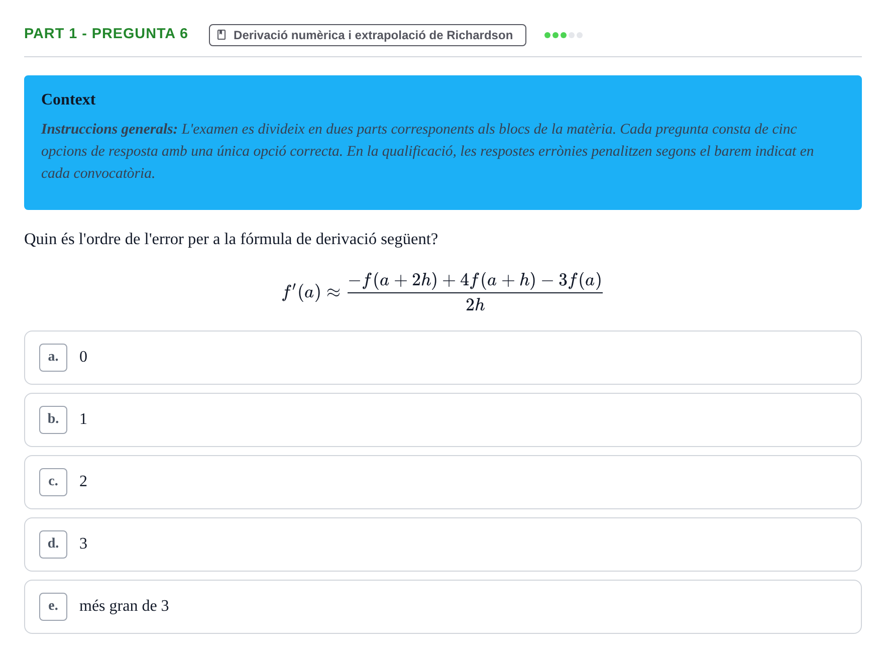 Enunciado: Part 1 - Pregunta 6 · Matemáticas II UB Juny 2024