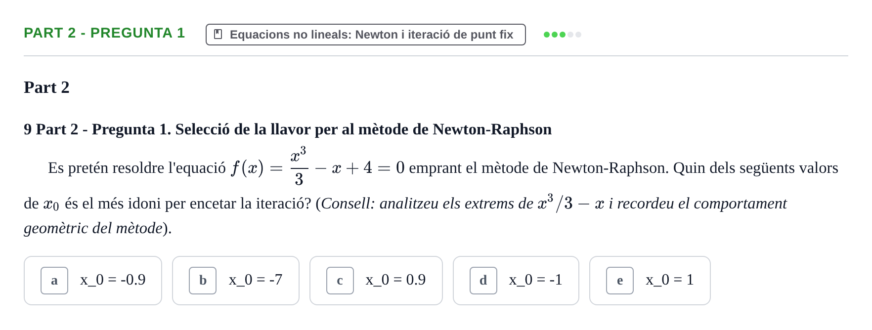 Enunciado: Part 2 - Pregunta 1 · Matemáticas II UB Juny 2024