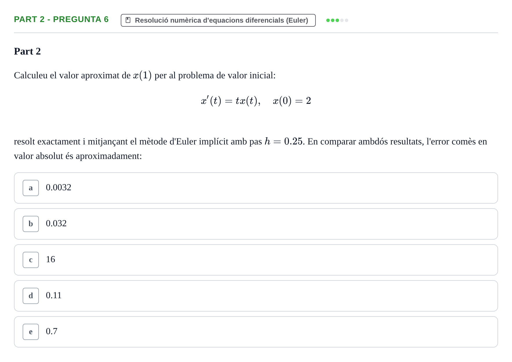 Enunciado: Part 2 - Pregunta 6 · Matemáticas II UB Juny 2024