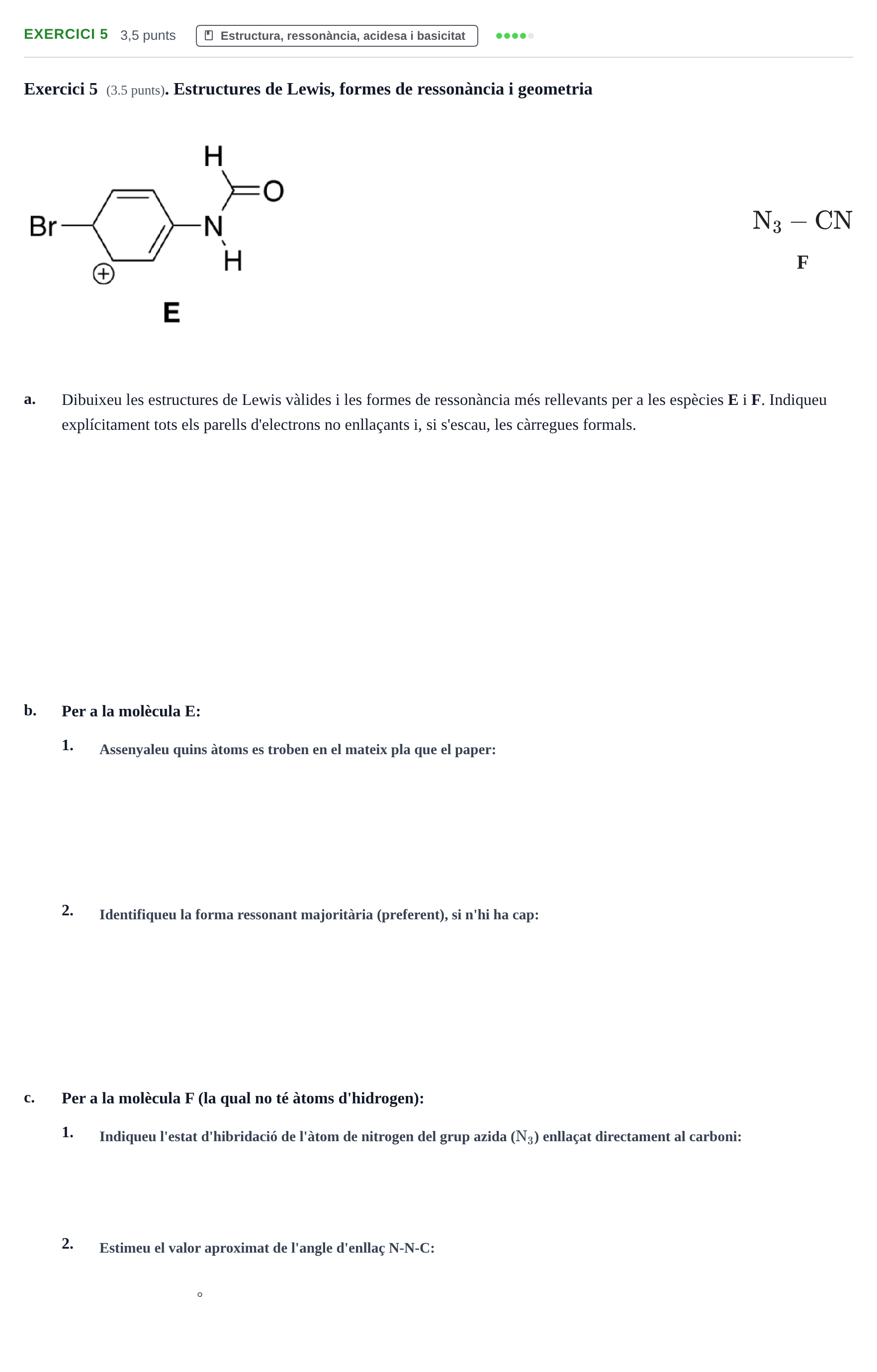 Enunciado: Exercici 5 · Química Orgánica II UB 2022