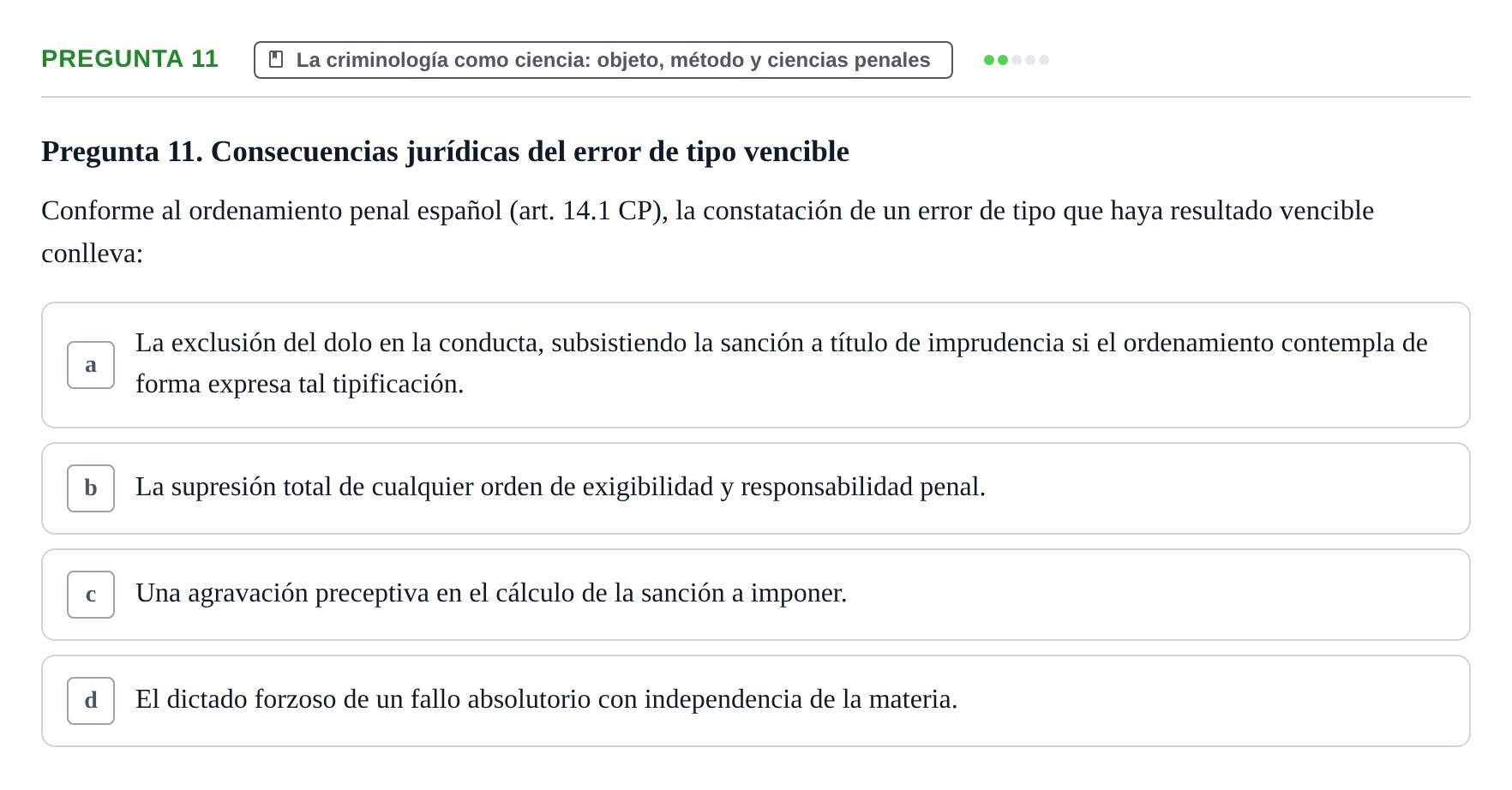 Enunciado: Pregunta 11