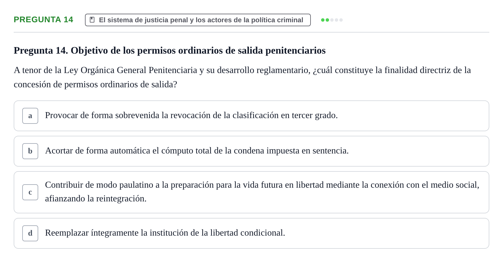 Enunciado: Pregunta 14