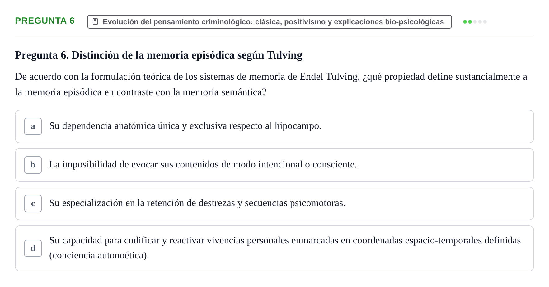 Enunciado: Pregunta 6