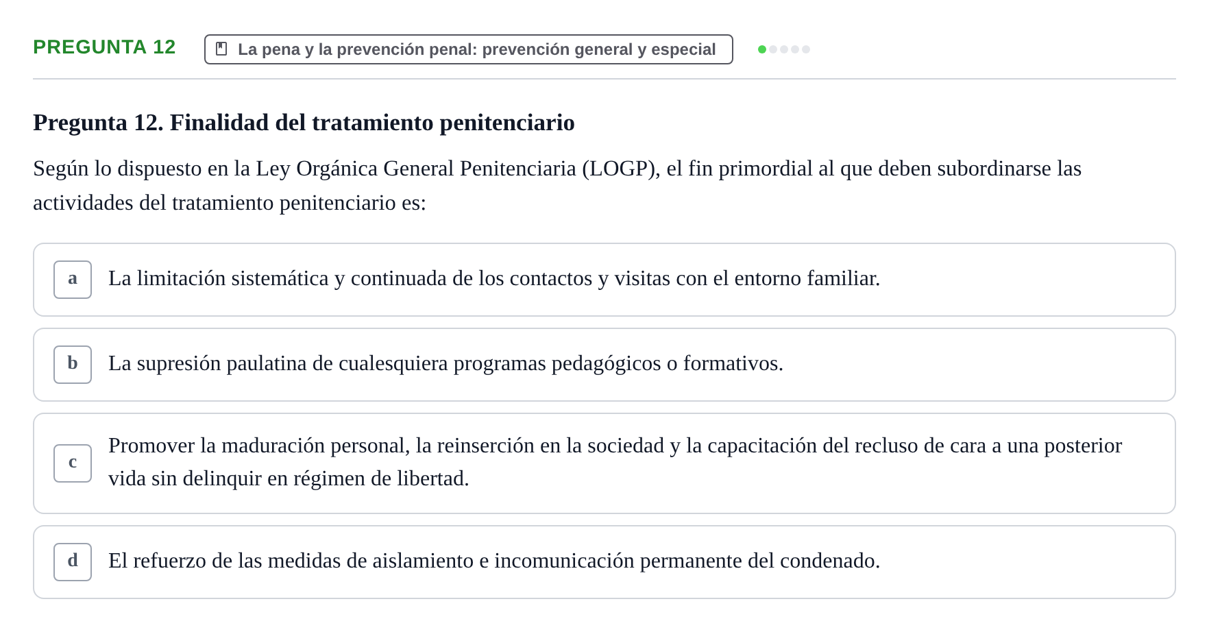 Enunciado: Pregunta 12