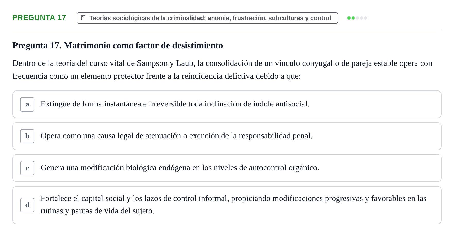 Enunciado: Pregunta 17