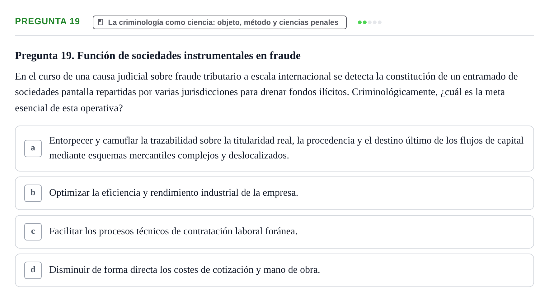 Enunciado: Pregunta 19