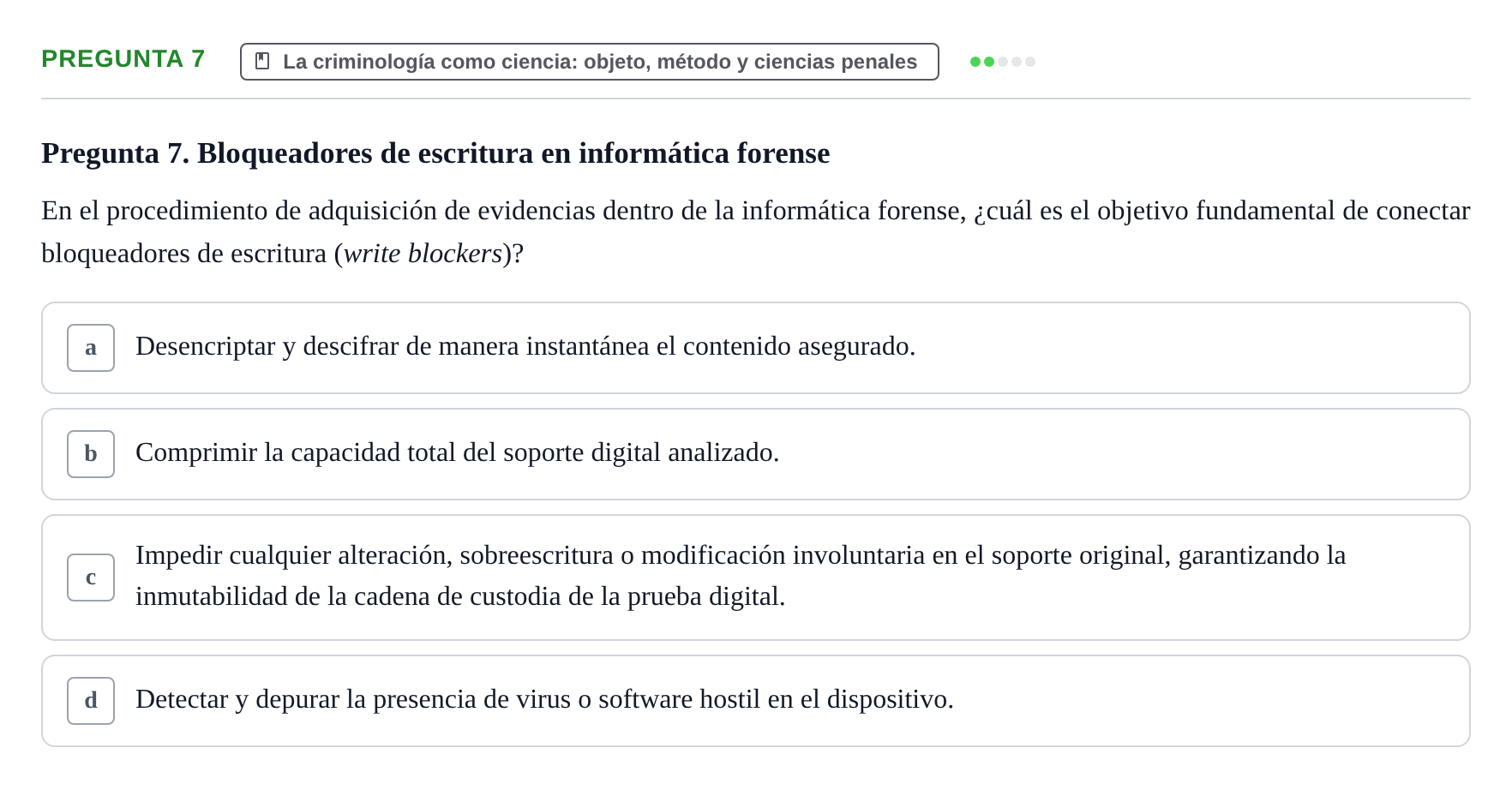Enunciado: Pregunta 7
