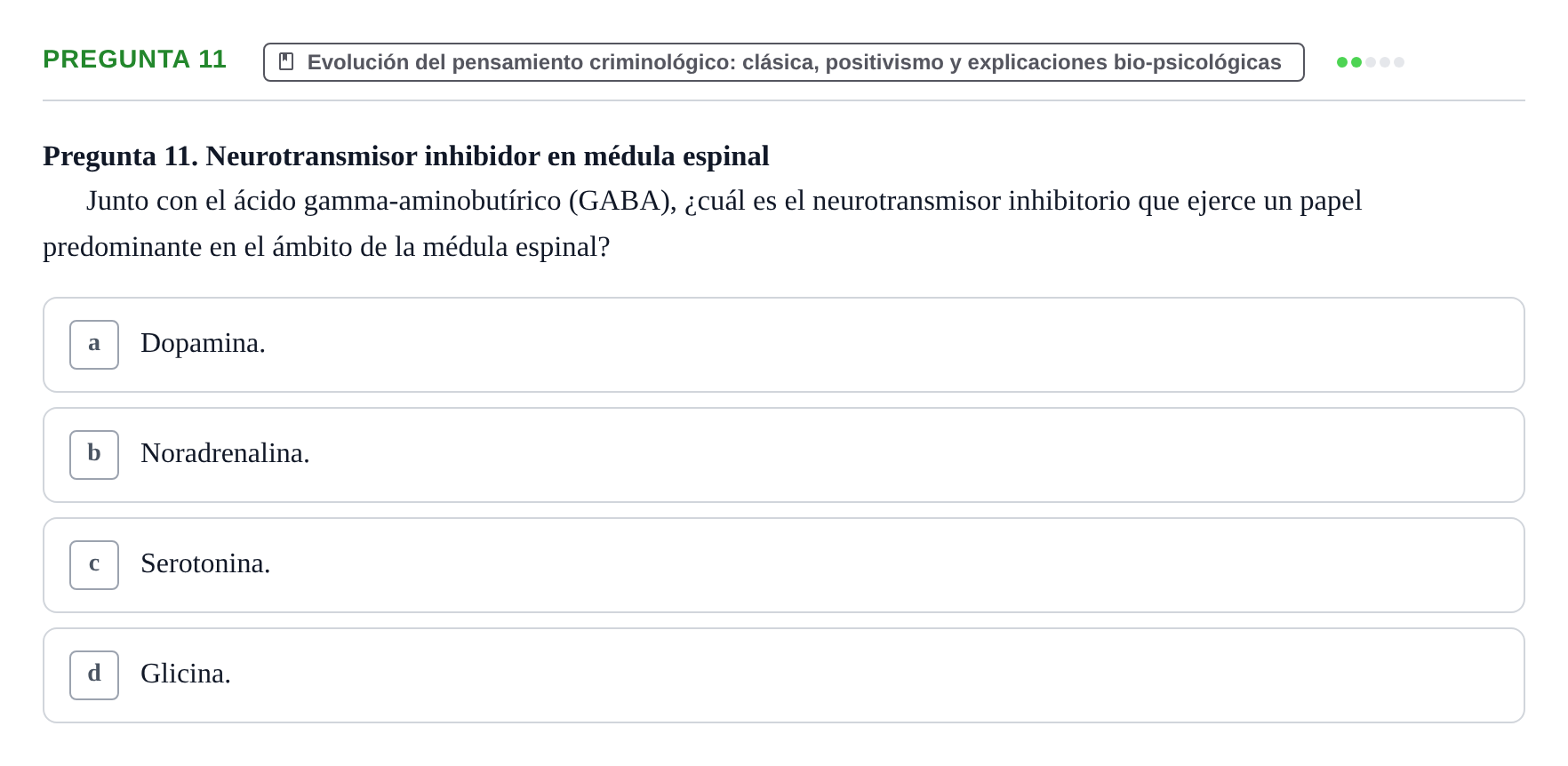 Enunciado: Pregunta 11