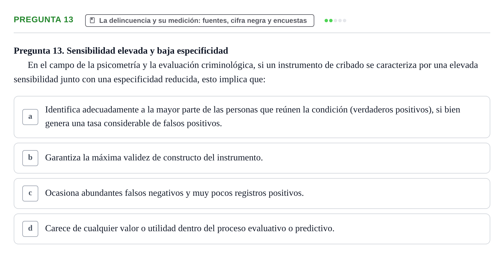 Enunciado: Pregunta 13