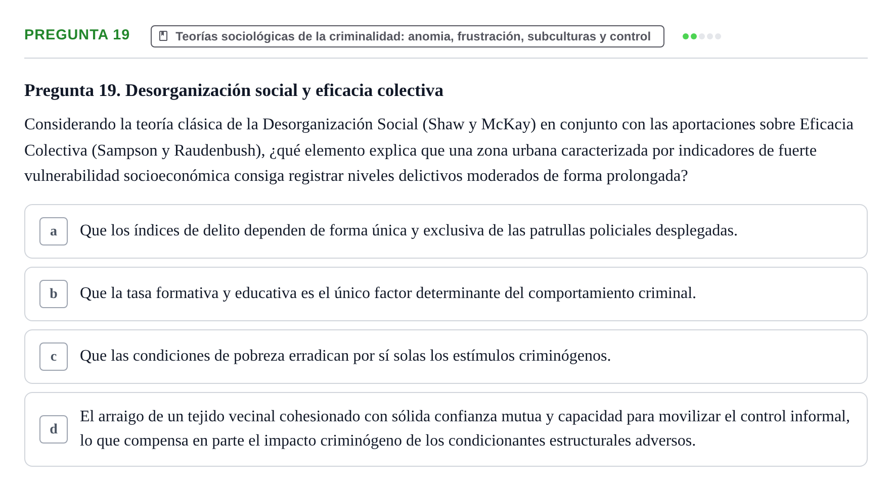 Enunciado: Pregunta 19