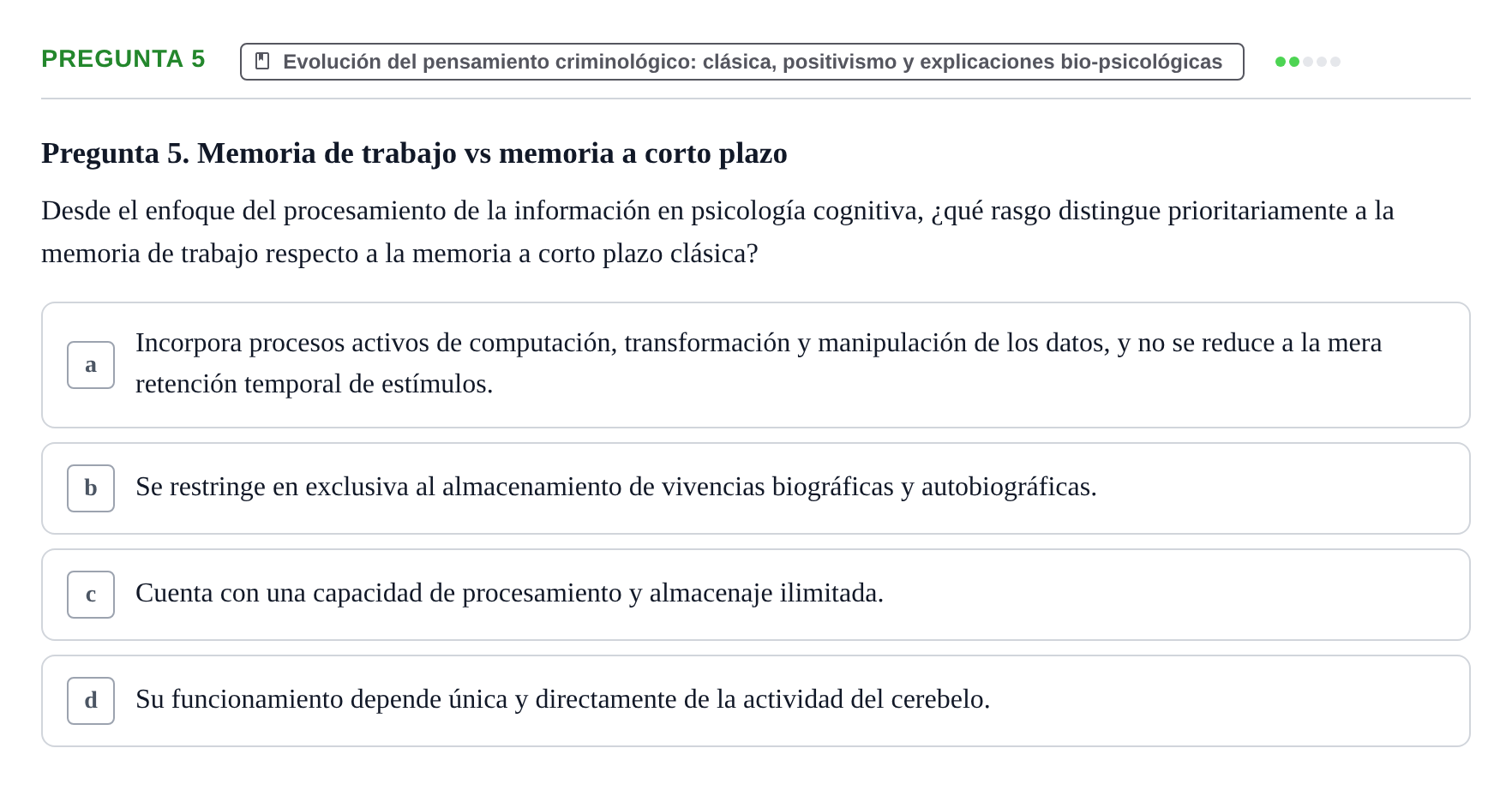 Enunciado: Pregunta 5