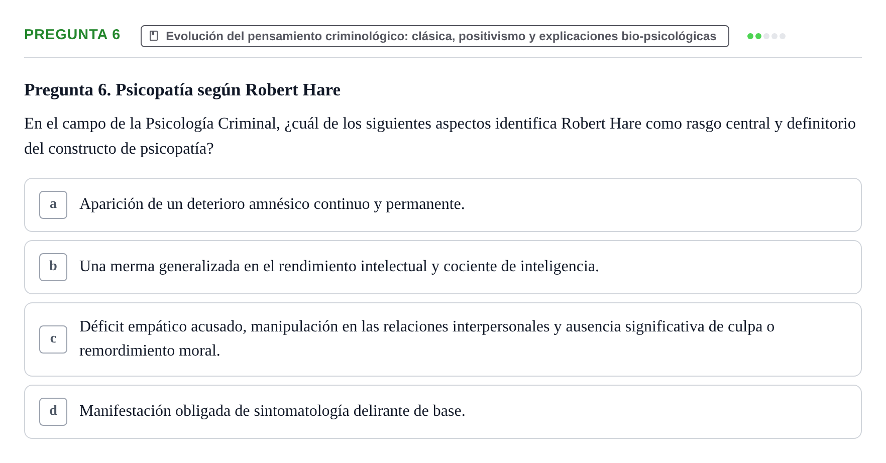 Enunciado: Pregunta 6