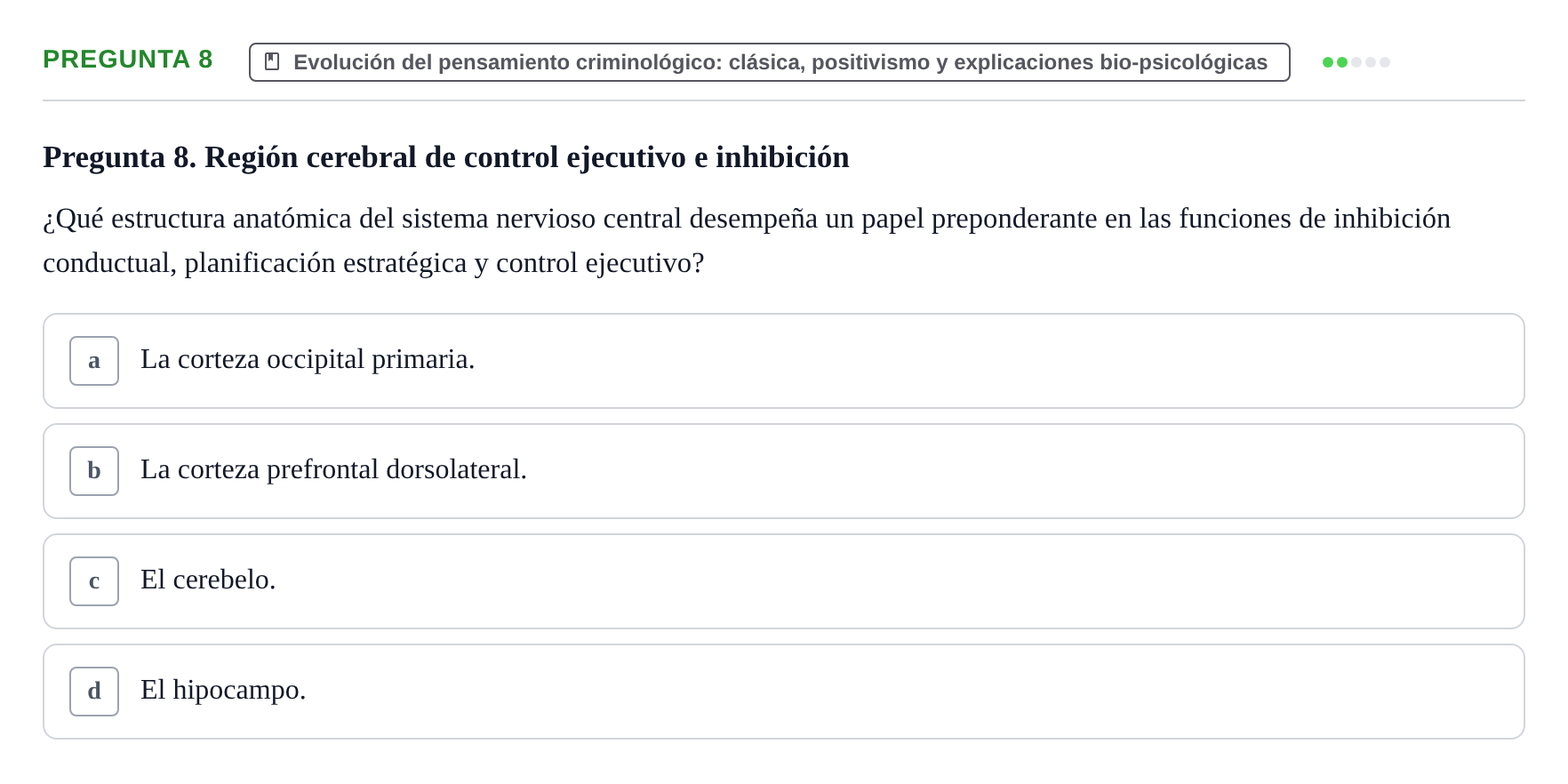 Enunciado: Pregunta 8