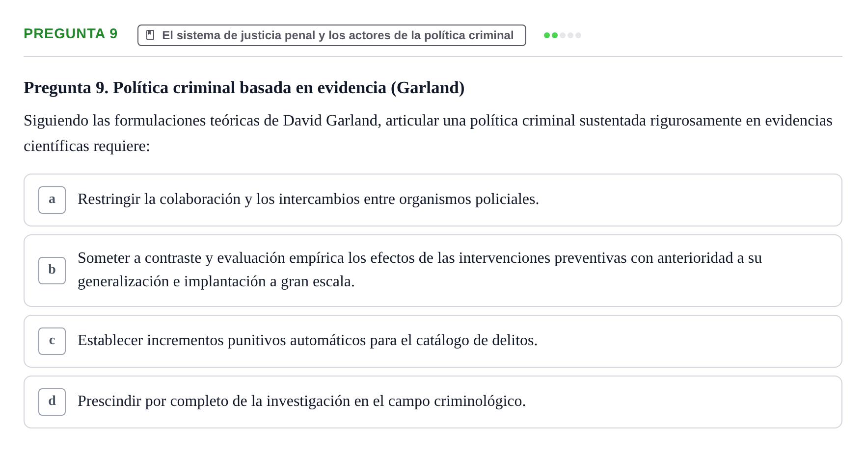 Enunciado: Pregunta 9