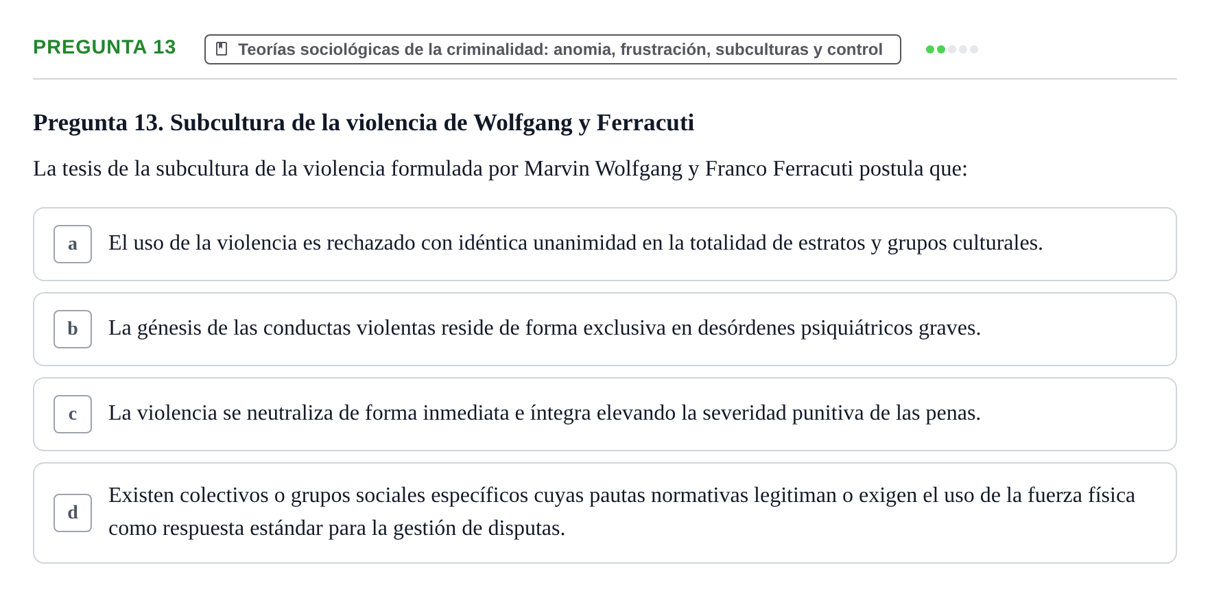 Enunciado: Pregunta 13