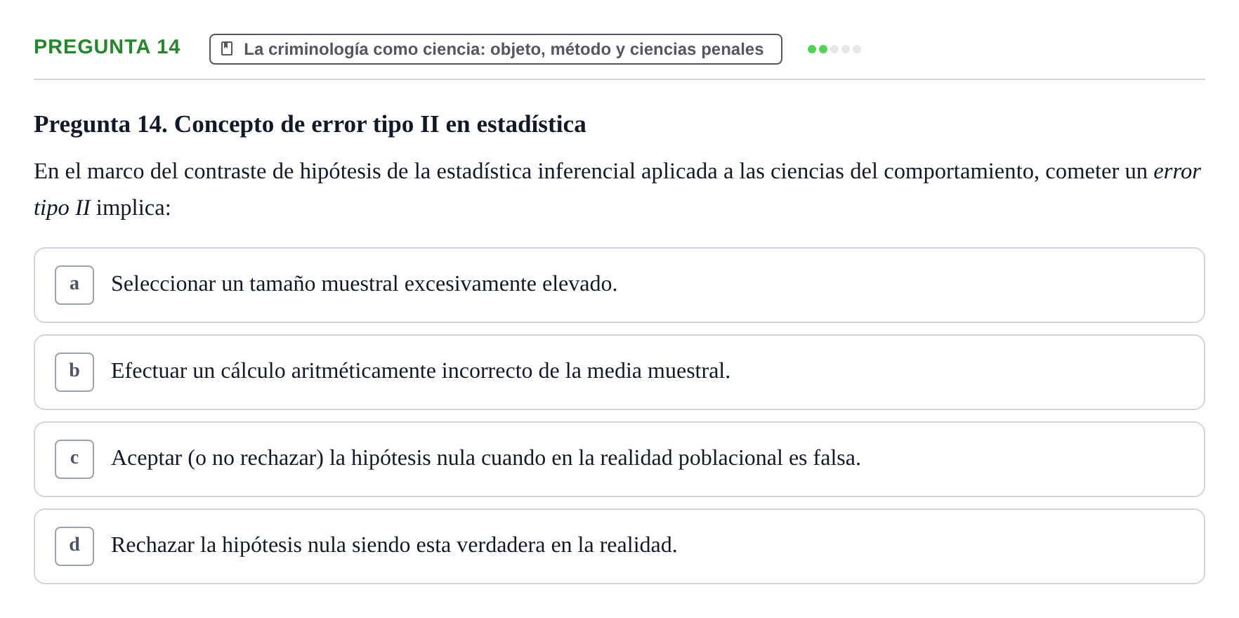 Enunciado: Pregunta 14