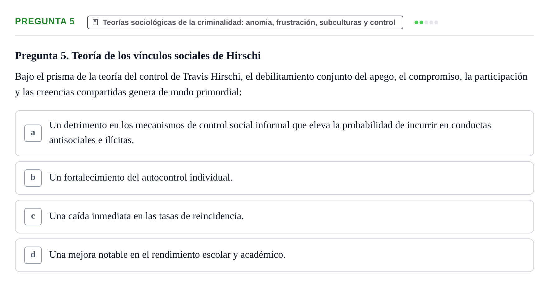 Enunciado: Pregunta 5